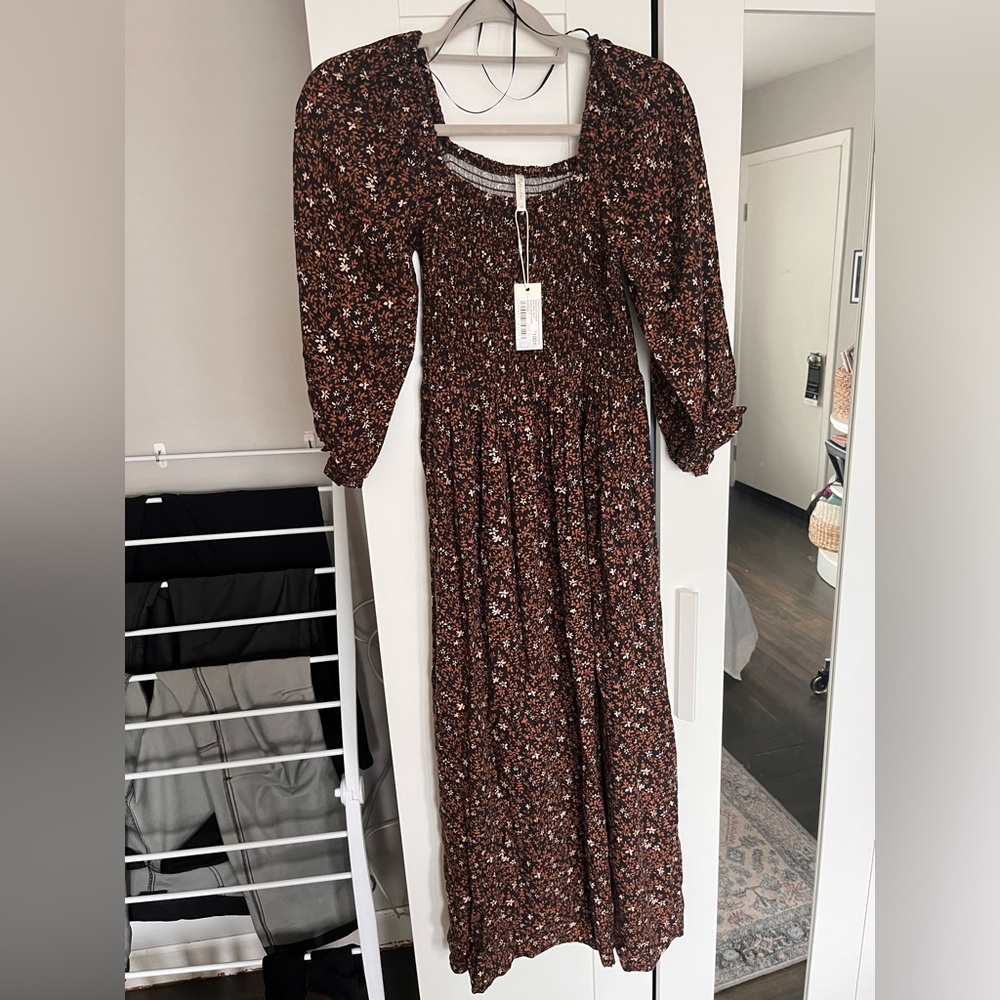Rylee + Cru vintage black winter bloom Adelaide women’s dress